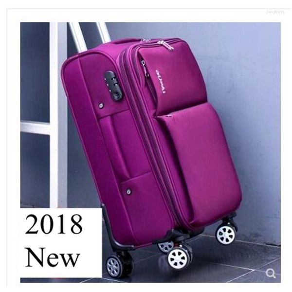 Koffer Oxford Spinner Reisegepäck Koffer Herren Rolltaschen auf Rädern Rollwagen