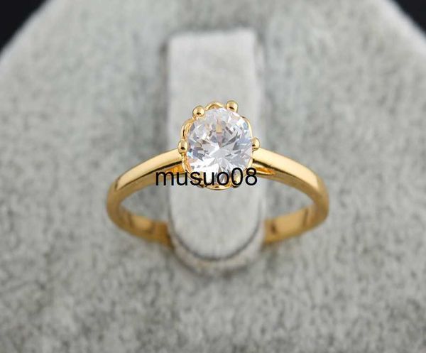 Anelli a fascia Ever Fade Anello in oro 14 carati per donna Solitario da 1,0 carati con zirconi a taglio rotondo con diamanti a fascia da sposa Gioielli con fiori da sposa Anelli al naso J230602