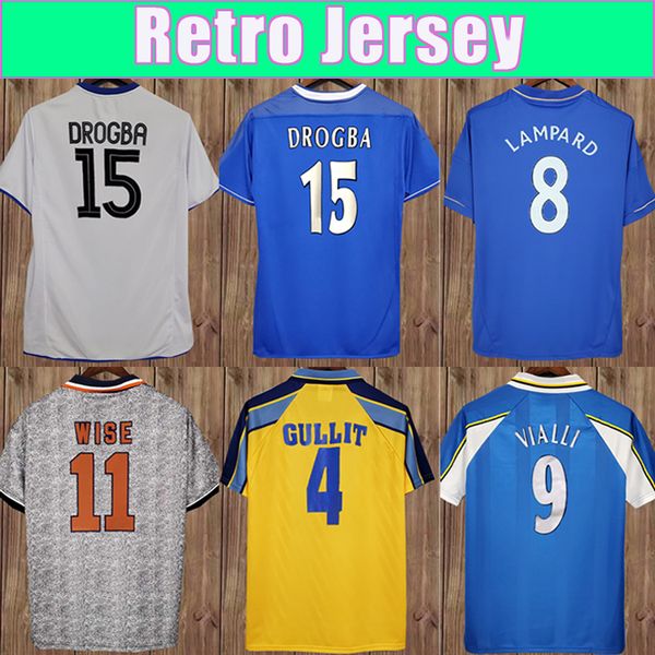 11 New 12 Torres Mata Daviid Luiz Ivanovic Jerseys Mens Home Away Soccer 03 05 Robben Drogba Lampard Crespo Camisa de futebol de manga comprida