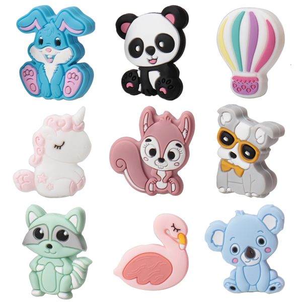 Brinquedos Mordedores para Bebês 50 pçs Contas de Silicone Chupeta Conjunto de Dentição para Bebê Personagens Goma de Mascar Brinquedos para Mastigar Brinquedos para Mastigar Crianças Seguras 230601