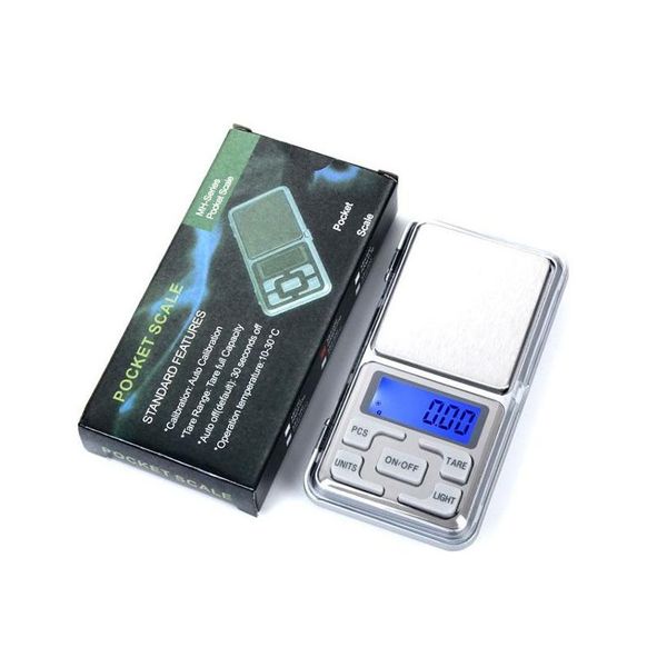 Balanças Mini Balança Eletrônica de Bolso 100G 200G 0,01G 500G 0,1G Jóias Diamante Nce Display Lcd Com Pacote de Varejo Drop Deli Dhtsd