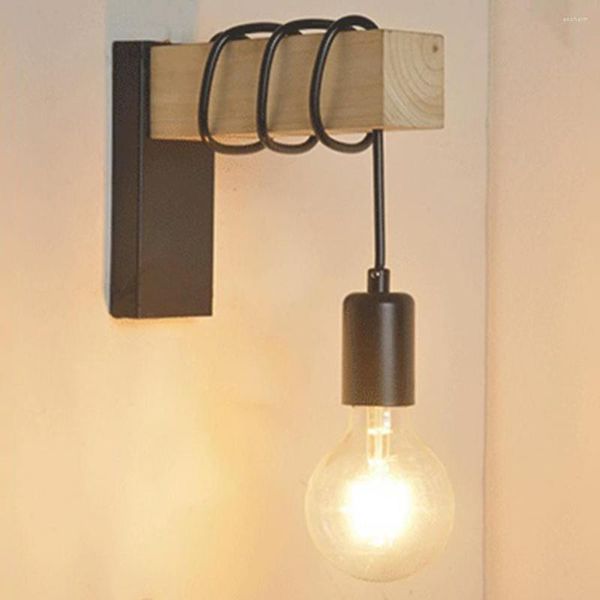 Luminária de parede retrô sem chama pendurada luz atraente de alto brilho design de bobina vintage LED cabeceira decoração de casa