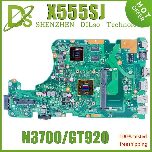 Placa -mãe kefu x555sj cpu n3700u gt920m placa principal para asus x555s x555sj x555 a555 a555s laptop placa -mãe testada que trabalha frete grátis grátis frete grátis