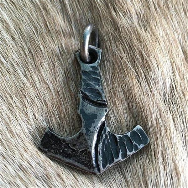 Ожерелья с подвесками высокого качества, антикварные каменные инструменты викингов, амулет с громовым молотом, мужское ожерелье, велосипедные украшения в стиле панк