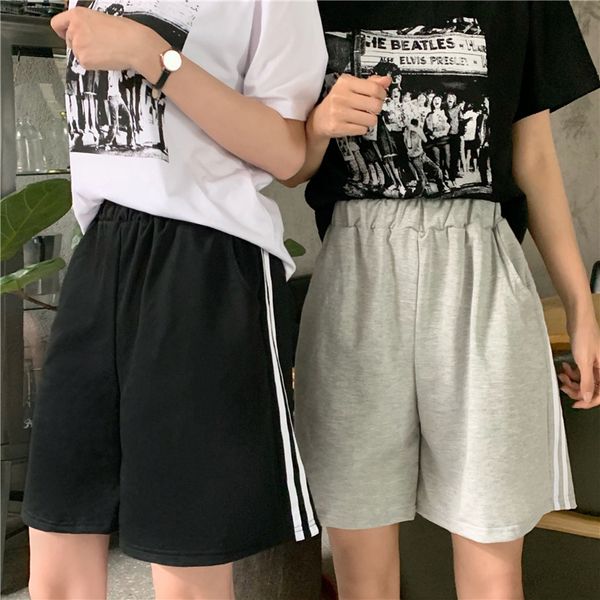 Женские шорты пять очков Sport Women Shorts Summer Ship Wide High Tans Shorts Biker Casual Black Grey Short Borns Негабаритный 230602