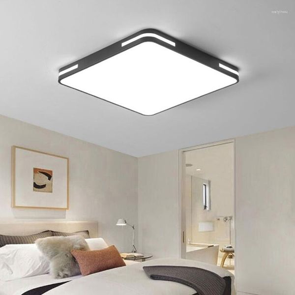 Plafoniere Lampadario quadrato minimalista Luce a LED per camera da letto Sala da pranzo Illuminazione interna Lampade a sospensione per soggiorno Decorazione per interni