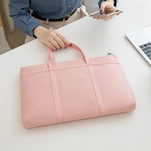 Valigette Fashion Simple Office Commuter Bag Women Briefcase Bags Per A4 Document Female Book Handbags 14.1 