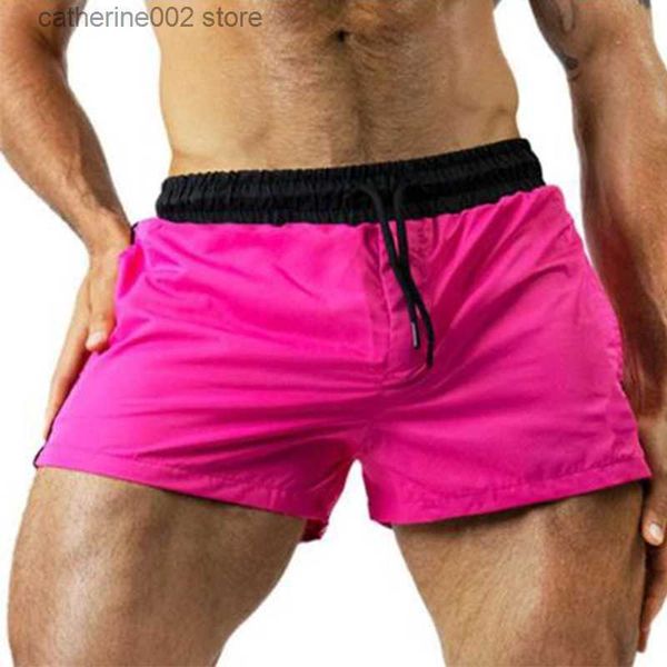 Shorts Masculinos Novos Shorts de Corrida Masculinos Fatos de Banho Calções de Banho Curtos de Secagem Rápida Sexy Mens exy Cuecas de Banho Masculinas Shorts de Praia T230602