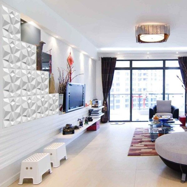 Papéis de parede 3D Adesivos de painel de parede Adesivo autoadesivo Arte em relevo Azulejo de cerâmica Descasque e cole para decoração de casa faça você mesmo