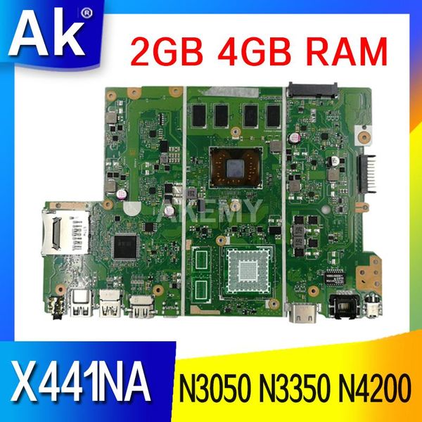 Motherboard X441NA Laptop Motherboard 2 GB 4 GB RAM N3050 N3350 N4200 für ASUS X441N X441NA X441NC F441N Notebook Mainboard