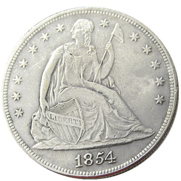 US 1854 Seated Liberty Dollar versilberte Münzkopie