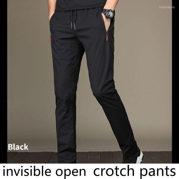 Трусы Удобные брюки на молнии мужчины. Случайно двойное невидимое невидимое открытое открытое открытое открытие бесплатное веселье