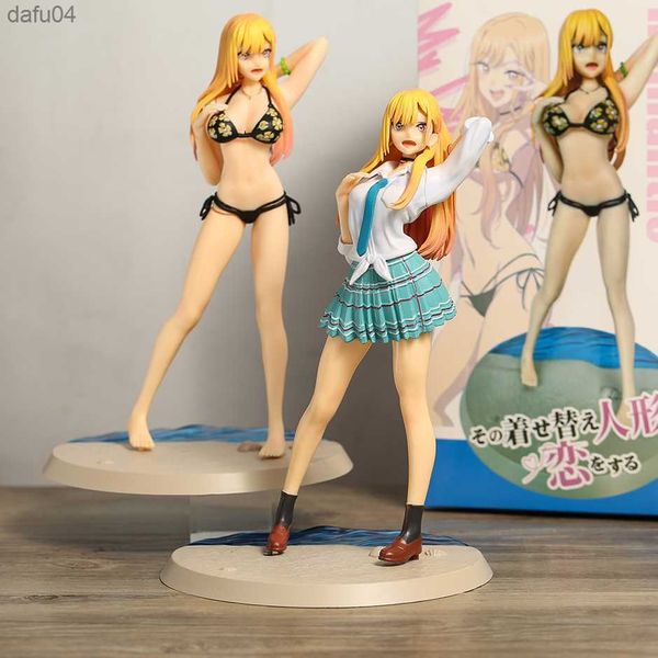 Anime My Dress-Up Darling Kitaga Marin Bikini Sexy Girl PVC Figure Toy Collection Model Doll L230522