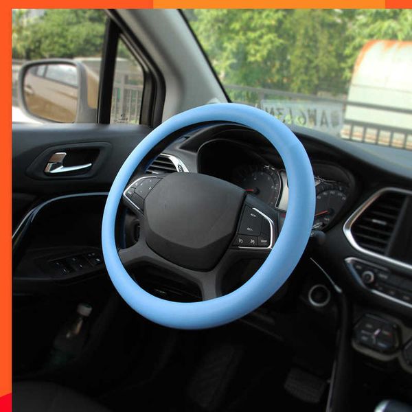 Nova capa de volante de silicone para carro universal legal no verão textura macia multi cor decoração automática diy capas acessórios para carro