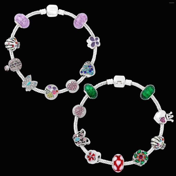 Strand perline di cristallo fatti a mano di alta qualità braccialetti con ciondoli braccialetti per donna gioielli di marca Femme regalo originale Pulseras Mujer fai da te