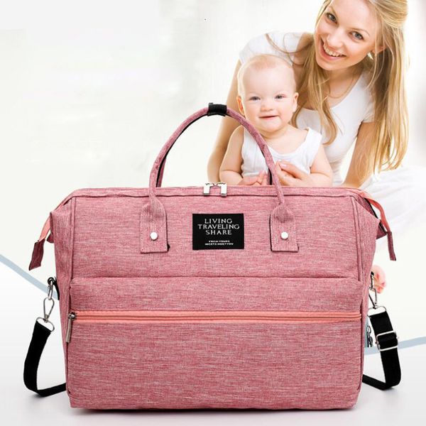 Sacos de fraldas de grande capacidade à prova d'água para laptop casual garrafa de leite fralda para bebê mamãe papai mochila 230601