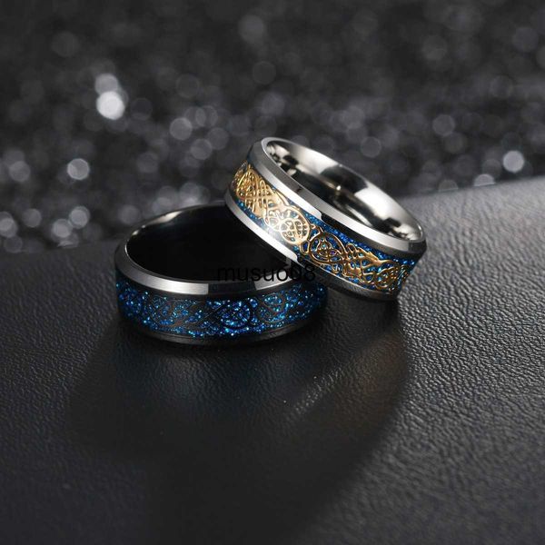 Кольца полосы крутой черный вольфрамовый свадебный кольцо дракона для пары из нержавеющей стали.