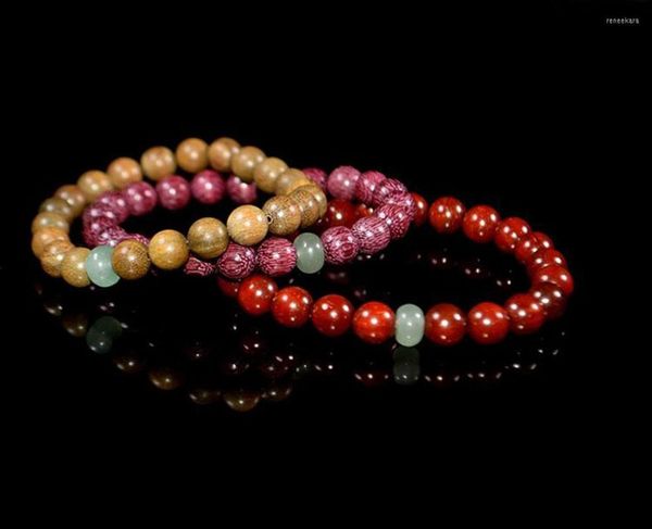 Strang Sandelholz Holz Armband Damen Herren Einfache Buddha Perlen Mehrfarbig Vintage Schmuck Elegante Geschenke Artikel