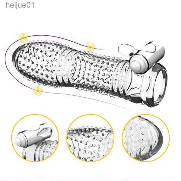 Электрические массажеры волчья зубная крышка мужской вибрирующий пенис с большими частицами шипа для увеличения забавных приборов для мужа и жены для взрослых продуктов L230518