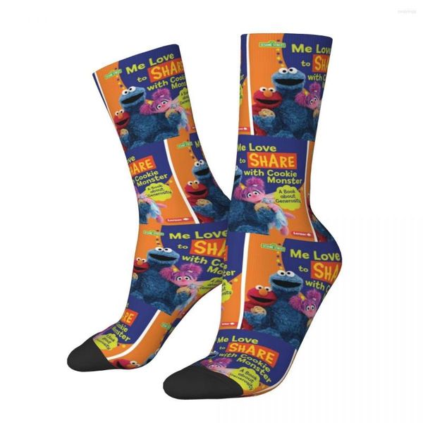 Мужские носки смешной носок для мужчин хип -хоп хараджуку печенье -монстр nom Happy Quality Pйтра