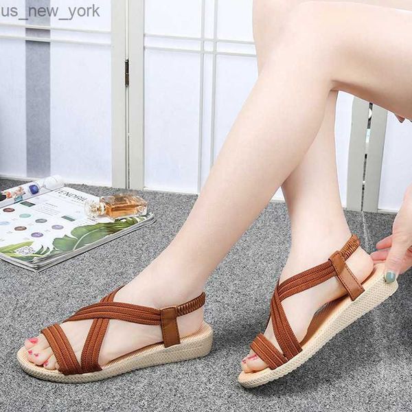 Sommer Gladiator Sandalen Frauen Atmungsaktive Flache Sandalen Mädchen Strand Clogs Casual Schuhe Outdoor Offene spitze Hausschuhe alias Plus S L230518