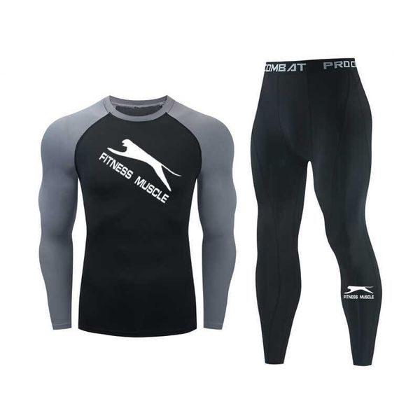 Herren-Trainingsanzüge, Herren-Lauftraining, Fitness, Sportbekleidung, Kompressions-Leggings, Sportkleidung, Fitnessstudio, enges Hemd, Fitness, Muskellauf-Sets J230601