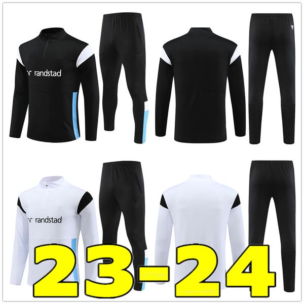 Kinder Herren Fußball-Trainingsanzüge MILIK PAYET Marseille Survêtement Jacke 23 24 Fußball-Trainingsanzug Veste Maillot de Foot Olympique OM Trainingsanzug Fußball Joggen