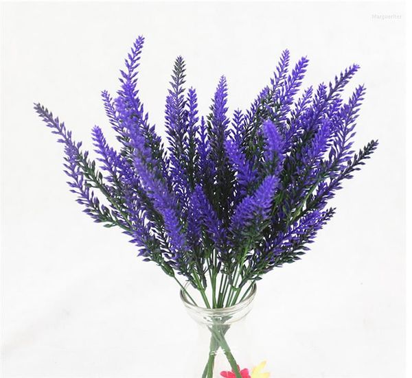 Fiori decorativi 1 bouquet di fiori Provenza romantica 5 colori Lavanda artificiale Decorazioni per la casa Decorazioni per giardini per feste di nozze