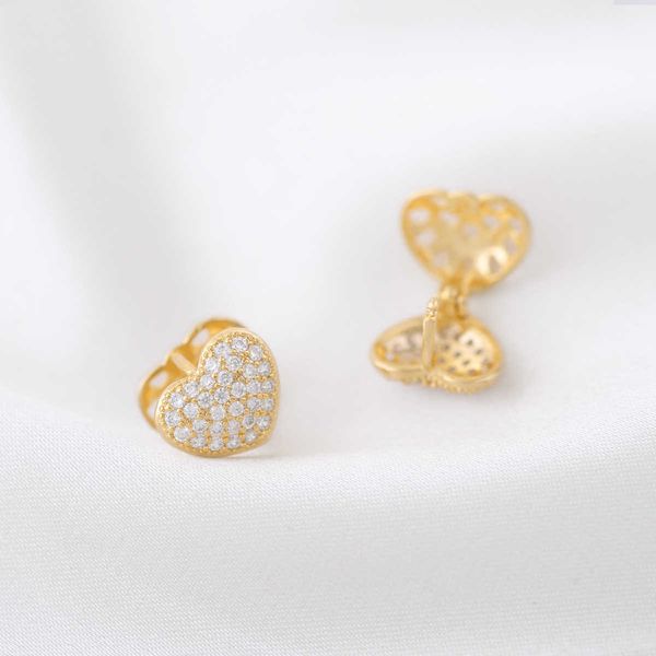 Ear Cuff di alta qualità e squisito zircone a forma di cuore per orecchini a clip da donna placcati in oro / argento 2022 regali di gioielli coreani G230602