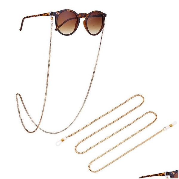 Ойки Цепи Цепи квадратные пряные шнуры бокалы модные женщины солнцезащитные очки