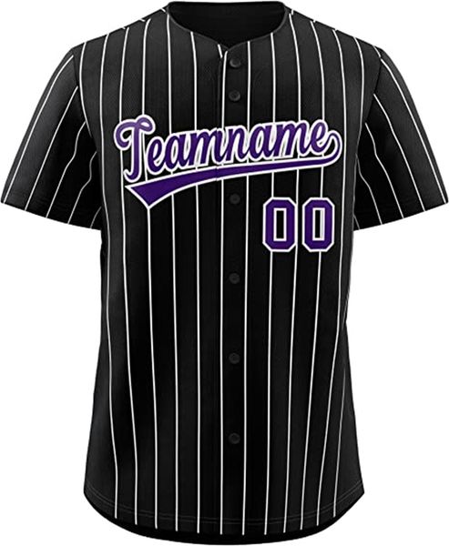 Maglia da baseball personalizzata Cucita personalizzata Qualsiasi nome Qualsiasi numero Maglie ricamate a mano Uomo Donna Youth Oversize Misto Spedito All Team Black 0206004