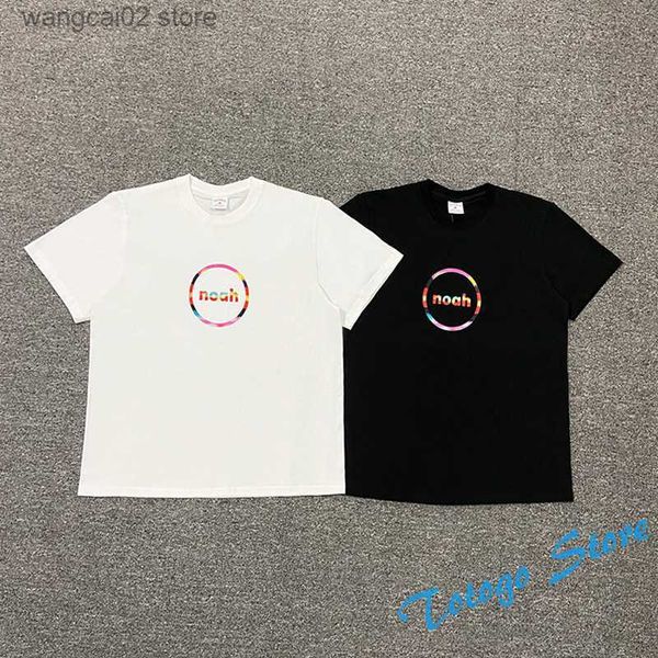 T-shirt da uomo Round Simple Painted bet Stampa Moda casual T-shirt oversize Streetwear Nero Bianco Donna New Noah T-shirt Abbigliamento uomo T230602