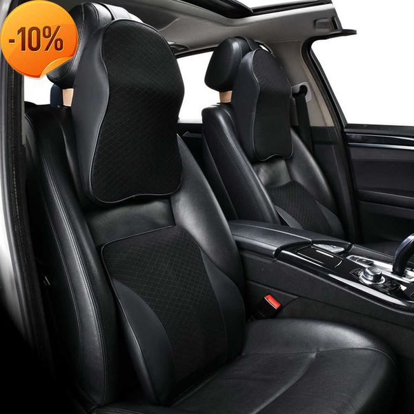 Caricabatteria per auto Poggiatesta per auto Cuscino per il collo Poggiatesta 3D Memory Foam Supporto per la schiena da viaggio automatico Supporto per cuscino cervicale Coprisedili Car Styling