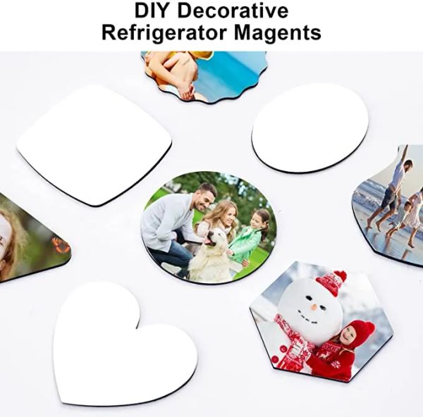 Novos 16 estilos de sublimação em branco ímã de favor geladeira DIY ímãs de geladeira decorativos para geladeira quadro branco decoração atacado GG