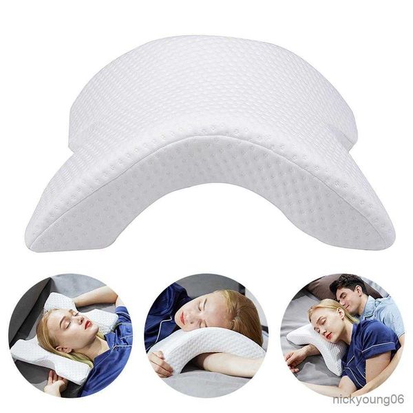 Travesseiros para maternidade Travesseiro curvo para casais Espuma de memória para dormir Suporte para pescoço Cusion Design oco Corpo Mão