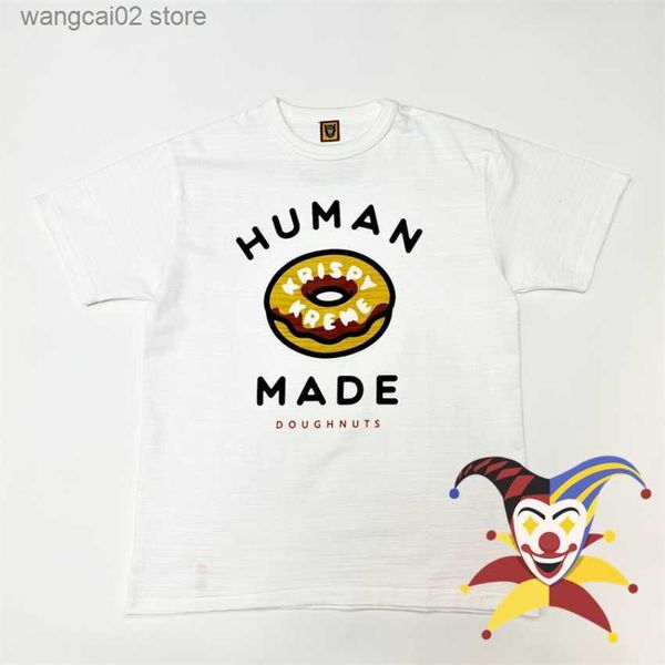 T-shirts pour hommes Donut Print Human Made T Shirt Hommes Femmes 1 1 Meilleure Qualité Slub Cotton Top Tees T230602