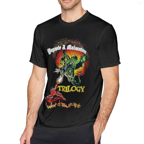 Herren T-Shirts 80er Jahre Yngwie J Malmsteen Trilogy World Shirt für Herren Herrenbekleidung T-Shirt