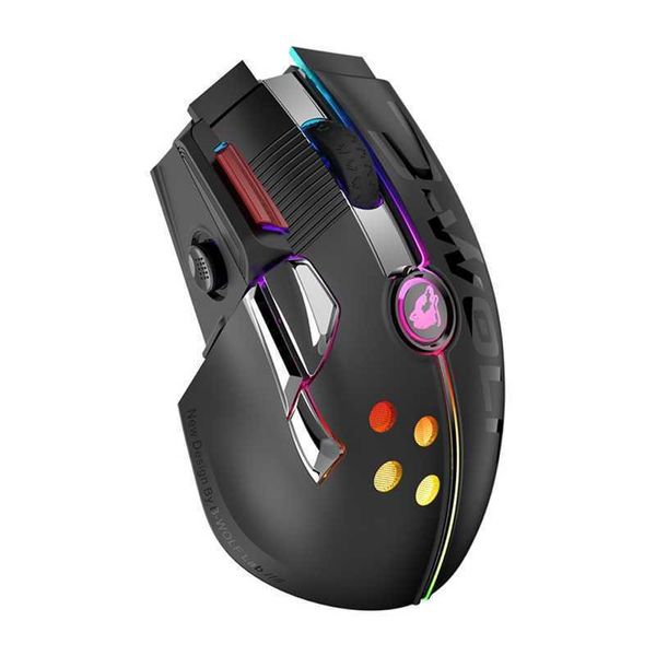 Мыши x6 Gaming Mouse 2,4 г беспроводной беспроводной проводной с двойной режимом механической мышиной мыши 12000 DPI Регается джойстик для компьютерного ноутбука T221012JHO5