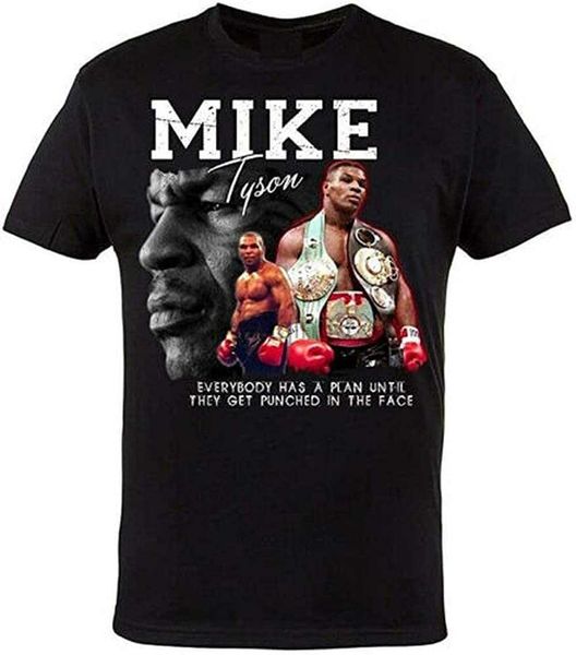 Camisetas masculinas Iron Mike Tyson Legend Boxing Camiseta unissex preta masculina S-3XL feita à mão J230602