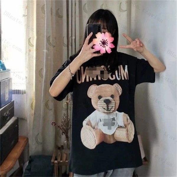 Kadınlar için Kadın T-shirt S Kadınlar Tasarımcı Yaz T-Shirt T-Shirt Büyük Boy Yeni Yüksek Kaliteli Pamuk Grafik Üst Kids Bear Tshirt 3t2i