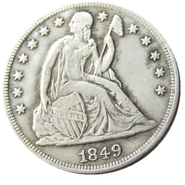 US 1849 Seated Liberty Dollar versilberte Münzkopie