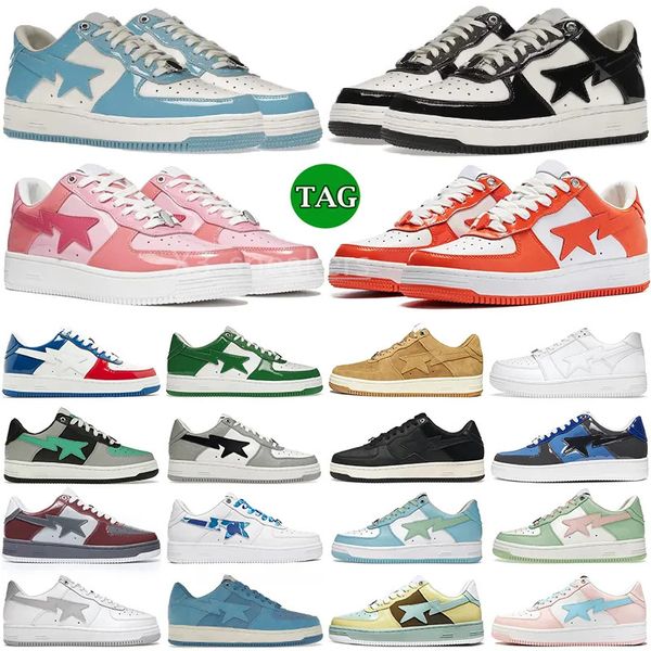 Luxury Apes Sta low Nigo scarpe casual Bathing uomo donna sneaker firmata triple bianco ABC como Comics nero blu vernice Bordeaux grigio Sneakers Tokyo x62