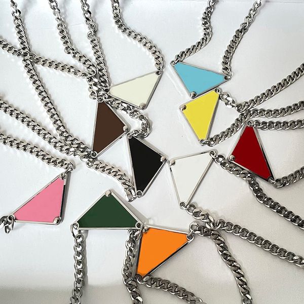 Дизайнерское ожерелье с подвеской, дизайнерская цепочка для мужчин и женщин, треугольные вечерние подвески из нержавеющей стали, модные классические ювелирные изделия для помолвки