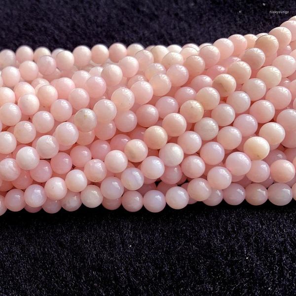 Pietre preziose sciolte di alta qualità naturale genuino Perù rosa opale rotondo liscio gioielli collane bracciali perline 15 