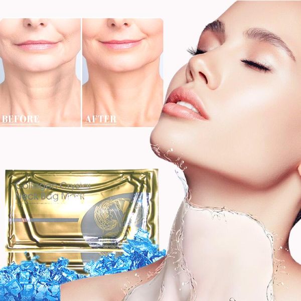 Hals 10pcs Kollagen Kristallhals Maske Frauen Whitening Antiaging Hautpflege Schönheit Gesundheit Molke Protein Feuchtigkeitsspezifische persönliche Nackenpflege