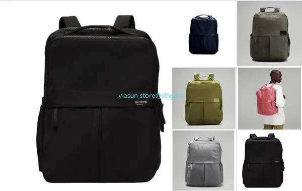 Zaino LL 23L Borse da yoga Zaini da viaggio per laptop Borse sportive impermeabili da esterno Scuola per adolescenti Nero Grigio