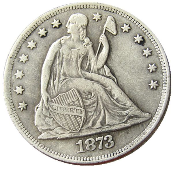 Cópia de moeda banhada a prata US 1873 P/CC/S assentada Liberty Dollar