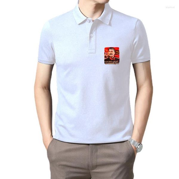 Herren-Polo-T-Shirt mit stalinroter Farbe und den Worten „Danke an Großvater für den Sieg“(1)