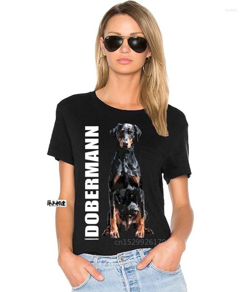 Camisetas masculinas Dobermann Tops Camiseta para cachorro DOBI Retrato por Wilsigns Siviwonder Marca Moda Camiseta