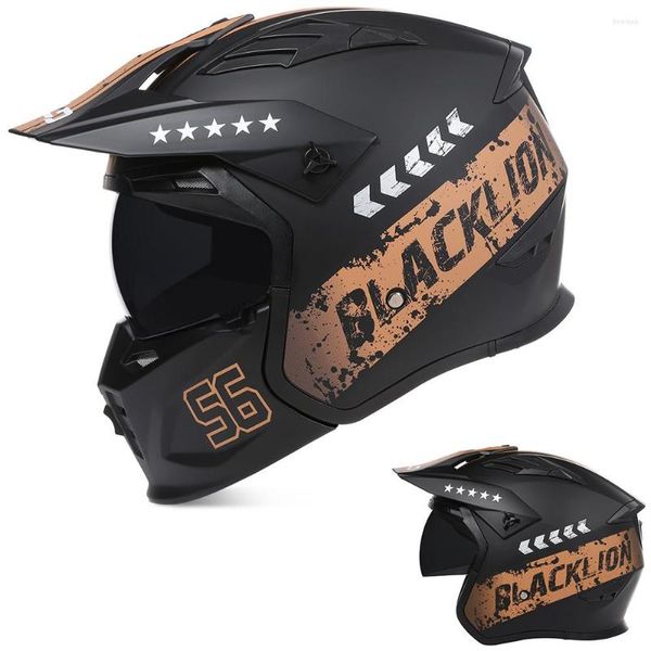 Motorradhelme Neueste Dot ECE-zugelassener Integral-Rennhelm Abnehmbares Kinn Casco Moto Motocross BLD Streetfighter